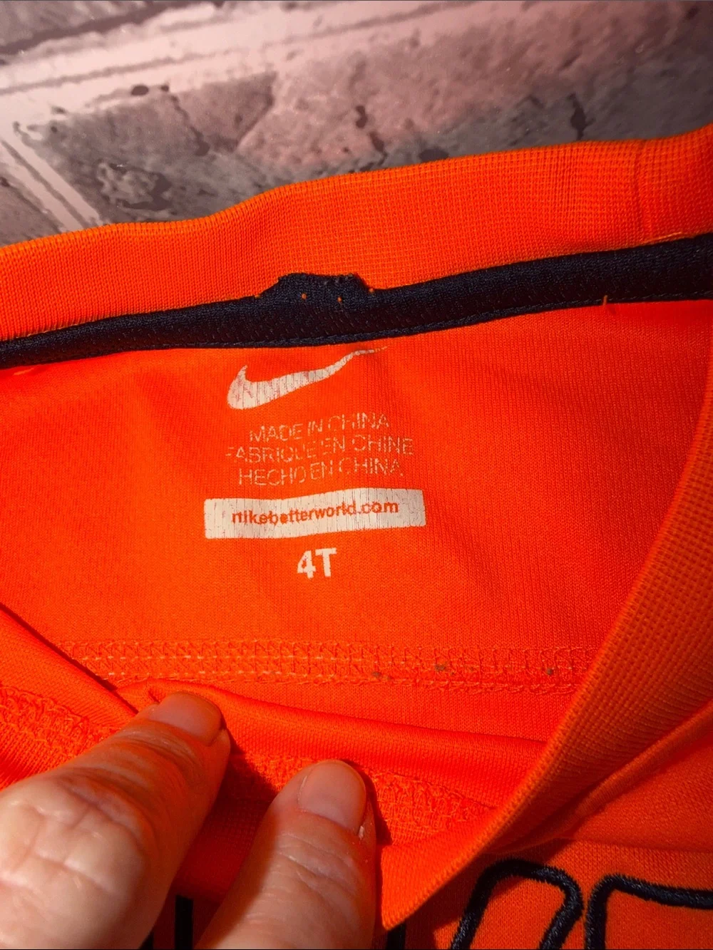 Boy's Nike Kids Orange and Navy Shorts Set